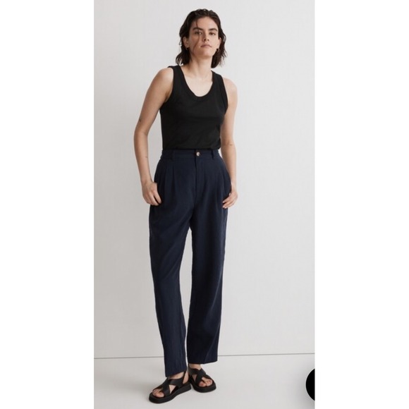 Madewell Pants - Madewell Tailored Tapered Pant in Softdrape Deep Indigo‎ Blue NL211 Size 4 NEW